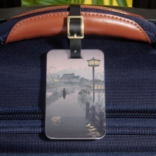 Etiqueta De Bagagem Chuva de crepúsculo no caminho para Shinobazu no J