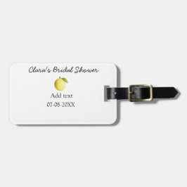 Etiqueta De Bagagem Chuva de noiva limão moderna simples minimalista r