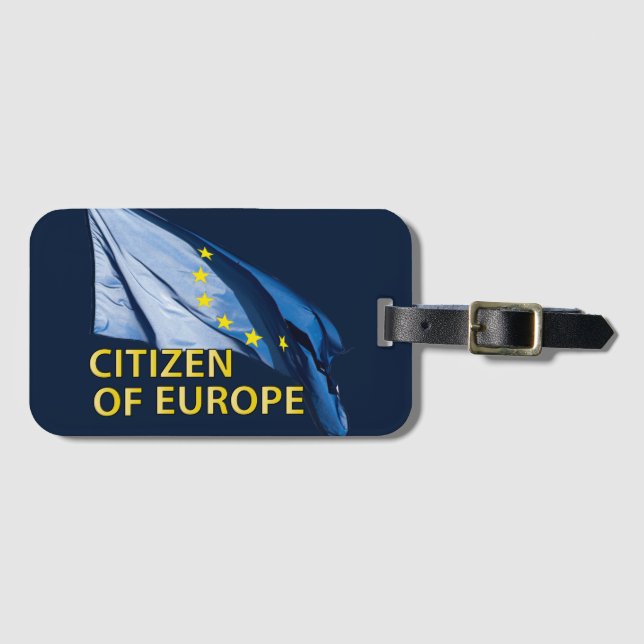 Etiqueta De Bagagem Cidadão da Europa (Frente Horizontal)