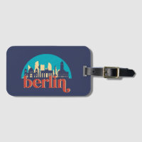 Cidade de Berlim Alemanha Skyline Vintage Cityscap