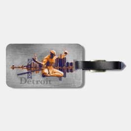 Etiqueta De Bagagem Cidade de Detroit
