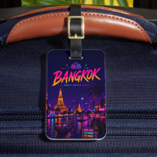 Etiqueta De Bagagem Cidade de festas personalizada Tailândia Banguecoq
