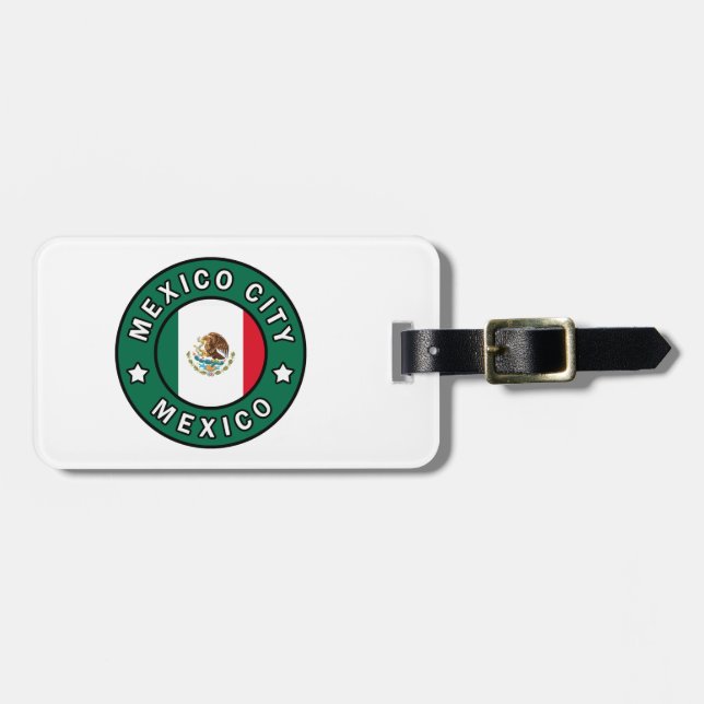 Etiqueta De Bagagem Cidade do México México (Frente Horizontal)