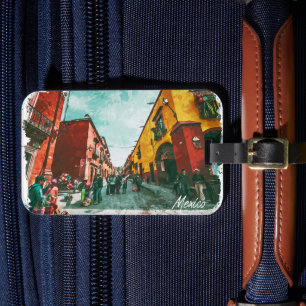 Etiqueta De Bagagem Cidade do México Ver Viagens vintage Retroativa CD