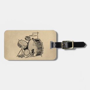 Etiqueta De Bagagem Cilindros do jogo do cilindro do vintage