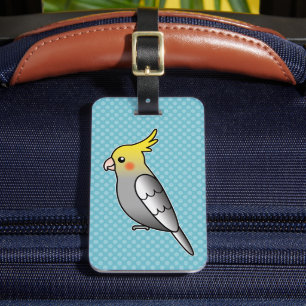 Etiqueta De Bagagem Cinza Cockatiel Parrot Bird