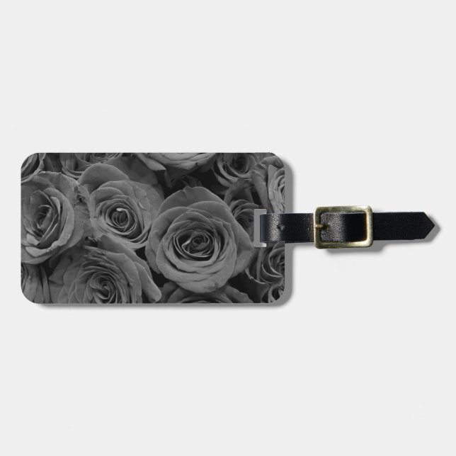 Etiqueta De Bagagem Cinzas, fotografia floral da cinza (Frente Horizontal)