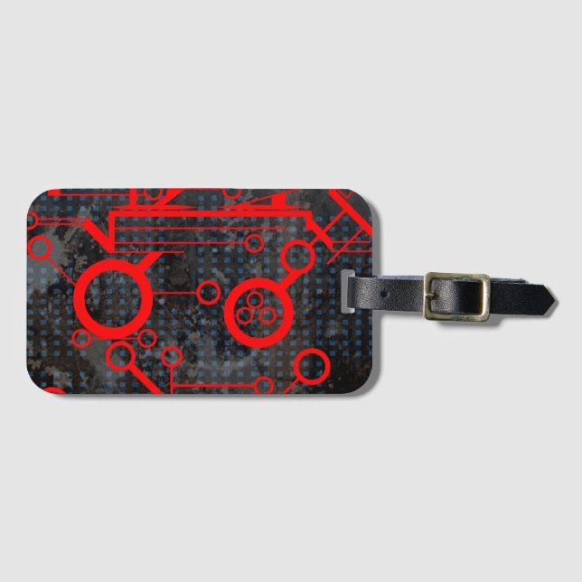Etiqueta De Bagagem Circuito Vermelho (Frente Horizontal)