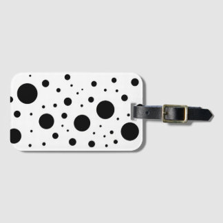 Etiqueta De Bagagem Círculo de Abstrato branco preto minimalista moder