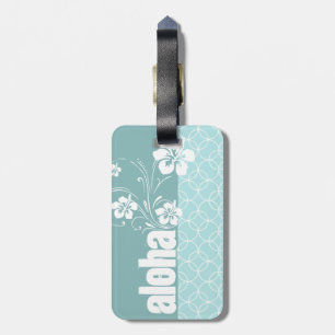 Etiqueta De Bagagem Círculos Azuis Bebês; Aloha