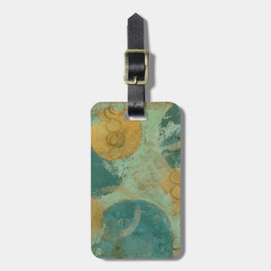 Etiqueta De Bagagem Círculos Azul e Amarelo