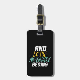 Etiqueta De Bagagem Citação Inspirativa Para Que A Aventura Comece