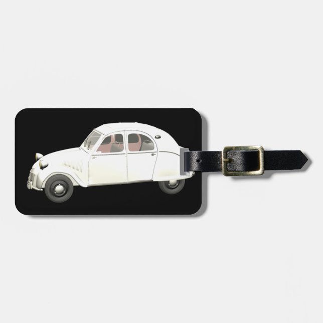 Etiqueta De Bagagem Citroen branco 2CV (Frente Horizontal)