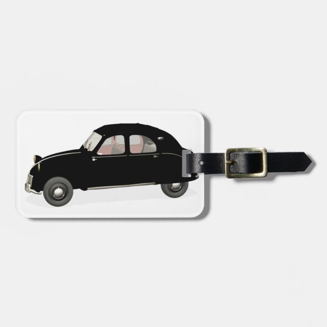 Etiqueta De Bagagem Citroen preto 2CV (Frente Horizontal)