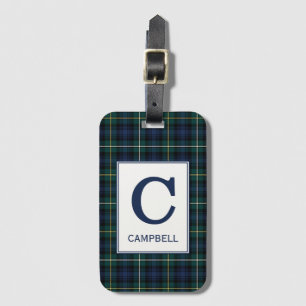 Etiqueta De Bagagem Clã Campbell do Tartan de Argyll Monogrammed