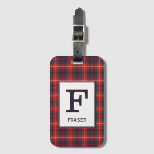 Etiqueta De Bagagem Clã Fraser do Tartan de Lovat Monogrammed
