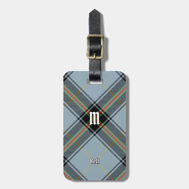 Etiqueta De Bagagem Clan Bell Tartan (Frente Vertical)