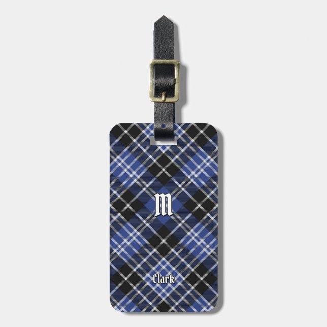 Etiqueta De Bagagem Clan Clark Tartan (Frente Vertical)