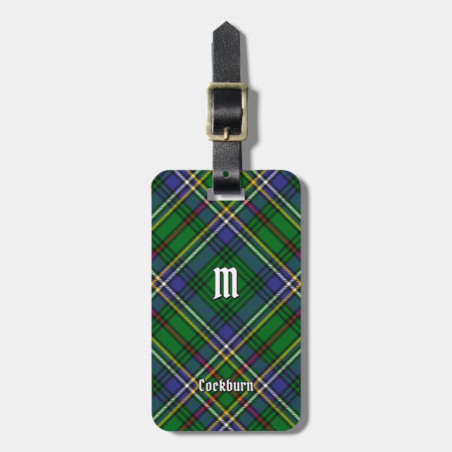 Etiqueta De Bagagem Clan Cockburn Tartan (Frente Vertical)