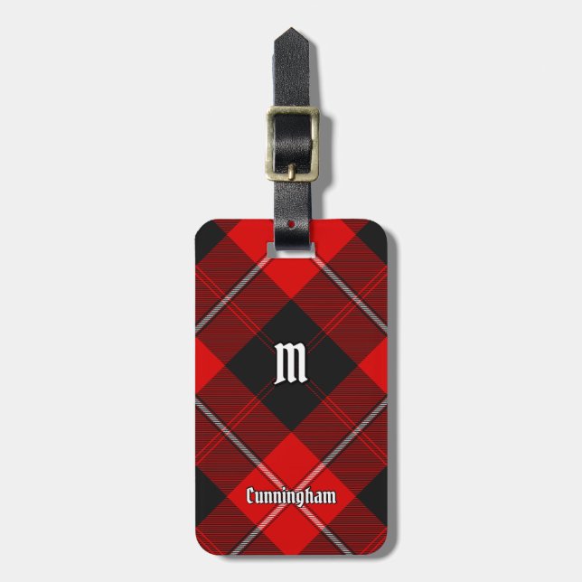 Etiqueta De Bagagem Clan Cunningham Tartan (Frente Vertical)