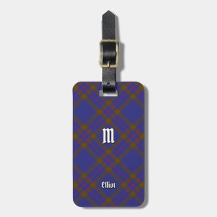 Etiqueta De Bagagem Clan Elliot Modern Tartan Luartigo