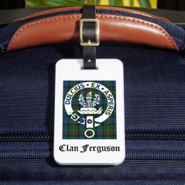 Etiqueta De Bagagem Clan Ferguson Crest Tartan