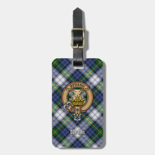Etiqueta De Bagagem Clan Gordon Crest sobre Dress Tartan