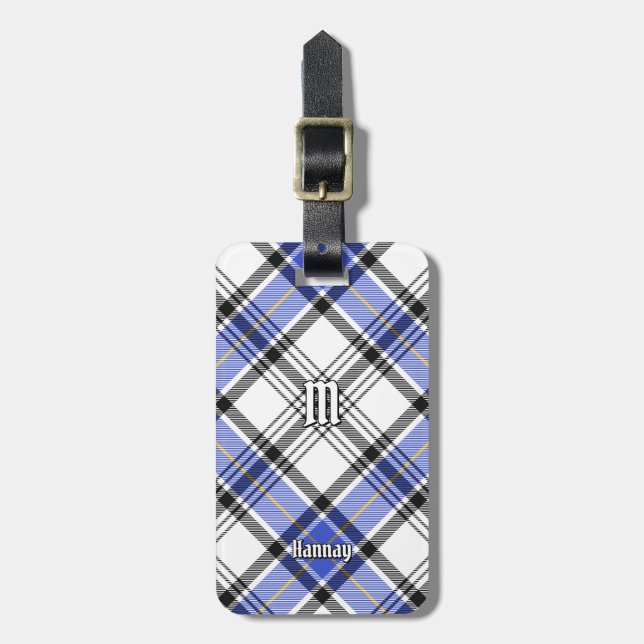 Etiqueta De Bagagem Clan Hannay Tartan (Frente Vertical)