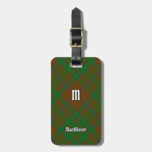 Etiqueta De Bagagem Clan MacAlister de Glenbarr caçando Tartan