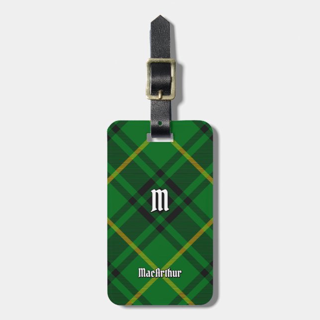 Etiqueta De Bagagem Clan MacArthur Tartan (Frente Vertical)