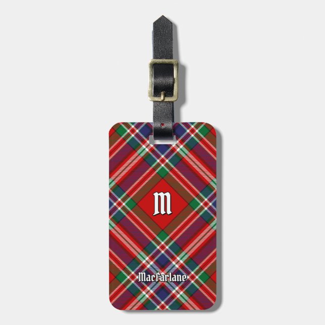 Etiqueta De Bagagem Clan MacFarlane Red Tartan (Frente Vertical)