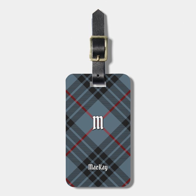 Etiqueta De Bagagem Clan MacKay Blue Tartan (Frente Vertical)