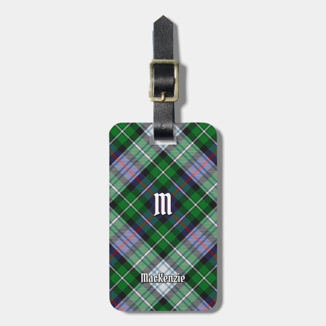 Etiqueta De Bagagem Clan MacKenzie Dress Tartan Luartigo (Frente Vertical)