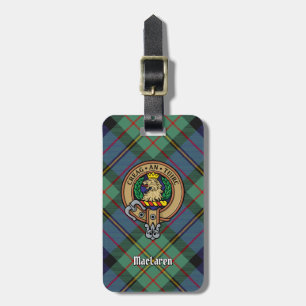 Etiqueta De Bagagem Clan MacLaren Crest sobre Tartan
