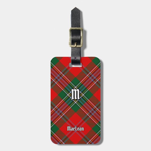 Etiqueta De Bagagem Clan MacLean Tartan (Frente Vertical)