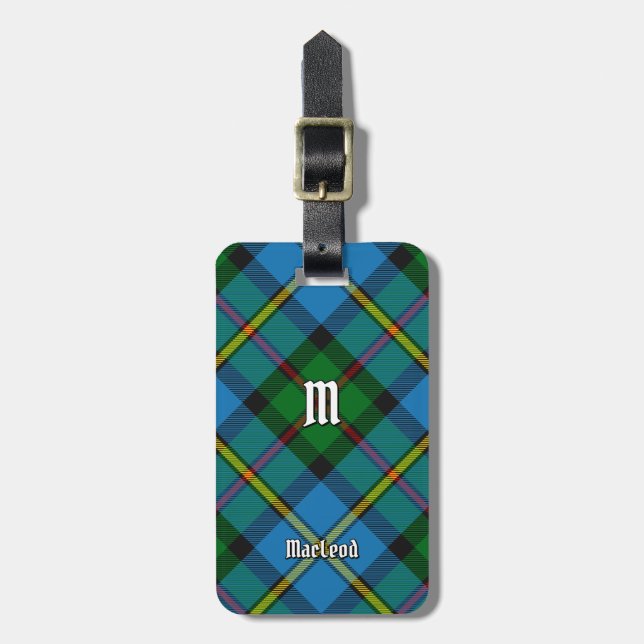 Etiqueta De Bagagem Clan MacLeod caçando Tartan (Frente Vertical)