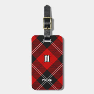 Etiqueta De Bagagem Clan Ramsay Red Tartan