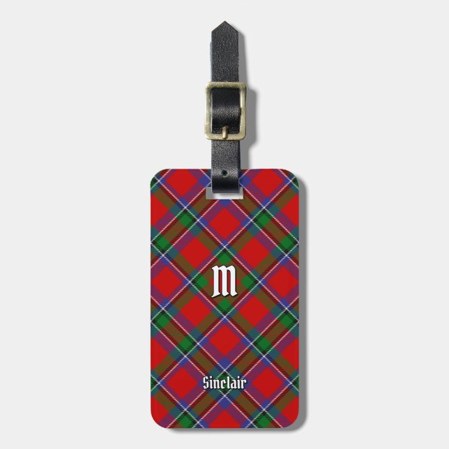 Etiqueta De Bagagem Clan Sinclair Tartan (Frente Vertical)