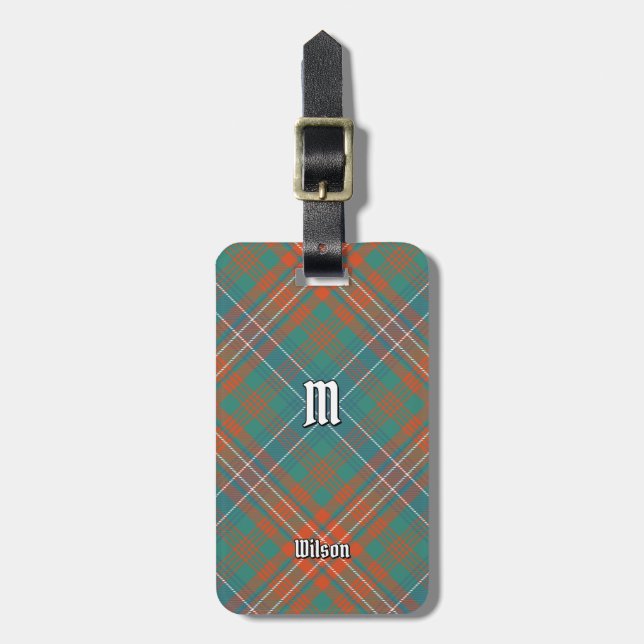 Etiqueta De Bagagem Clan Wilson Antigo Tartan (Frente Vertical)