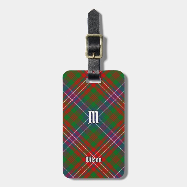 Etiqueta De Bagagem Clan Wilson Modern Tartan (Frente Vertical)