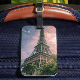 Etiqueta De Bagagem Classic Eiffel Tower Paris França Foto
