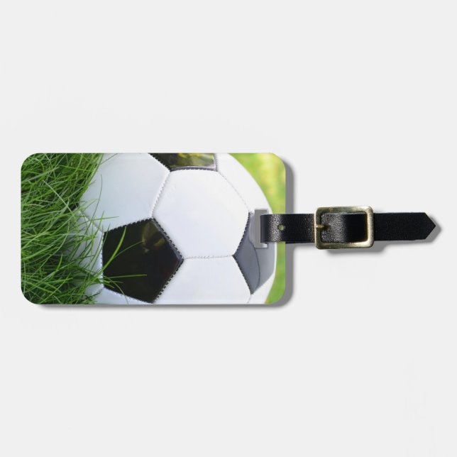 Etiqueta De Bagagem Clássica bola de futebol (Frente Horizontal)
