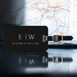 Etiqueta De Bagagem Clássico Elegante Moderno Monograma<br><div class="desc">Eleve sua experiência de viagem com nossa Tag de bagagem monográfica clássica e moderna minimalista e elegante. Esse acessório meticulosamente projetado combina elegância de eterno com minimalismo contemporâneo, garantindo que sua bagagem se destaca com sofisticação. Feito com precisão e atenção aos detalhes, esta etiqueta de bagagem é mais do que...</div>