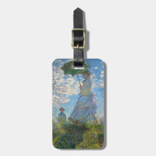 Etiqueta De Bagagem Claude Monet - A Promenade, Mulher com um Guarda-S
