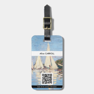 Etiqueta De Bagagem Claude Monet - Regattas na Argentina - Código QR