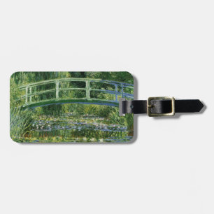 Etiqueta De Bagagem Claude Monet Water Lily e Ponte Japonesa
