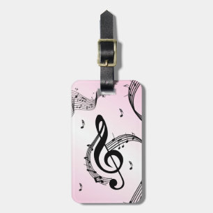 Etiqueta De Bagagem Climactic G Clef Pink