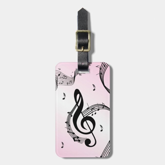 Etiqueta De Bagagem Climactic G Clef Pink (Frente Vertical)