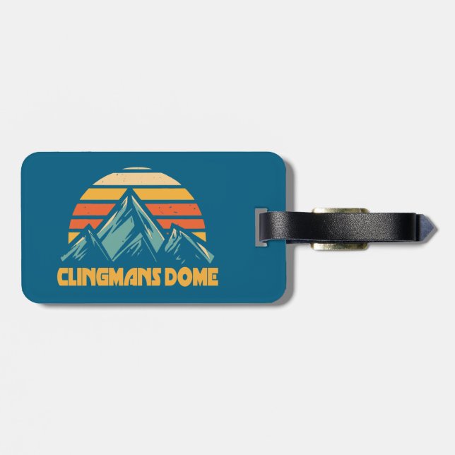 Etiqueta De Bagagem Clingmans Dome Retro Turquoise (Traseira Horizontal)