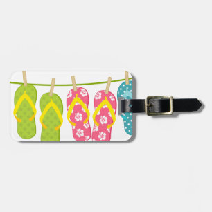 Etiqueta De Bagagem ClothesLine dos flip-flops